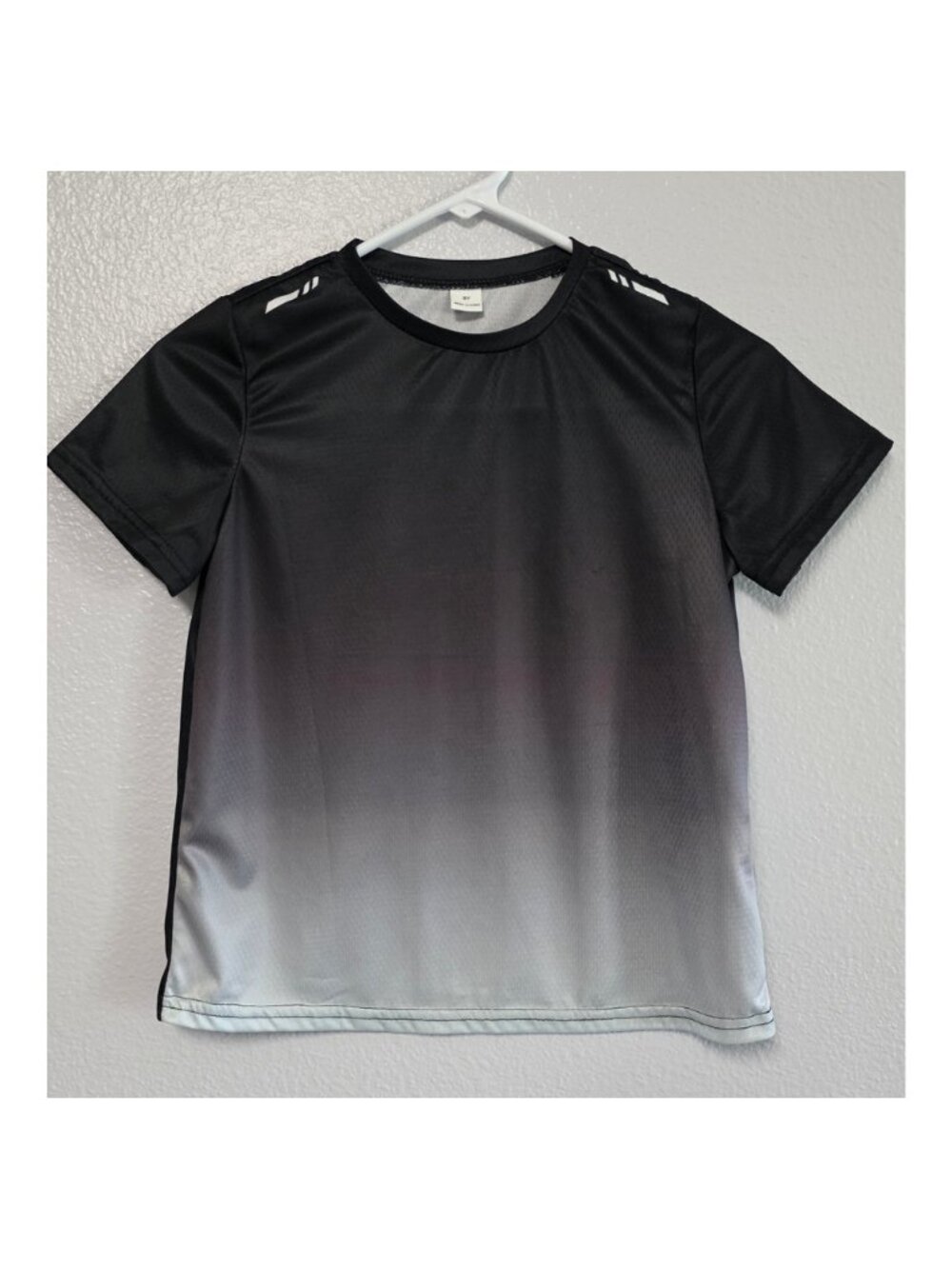 Boys 8Y Black Blue Ombre Athletic Shirt Shorts 2 Piece Set
